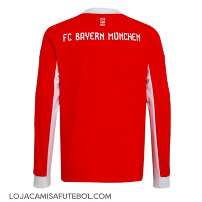 Camisa de Futebol Bayern Munich Equipamento Principal 2025-26 Manga Comprida Camisa de Futebol Bayern Munich Equipamento Principal 2025-26 Manga Comprida
